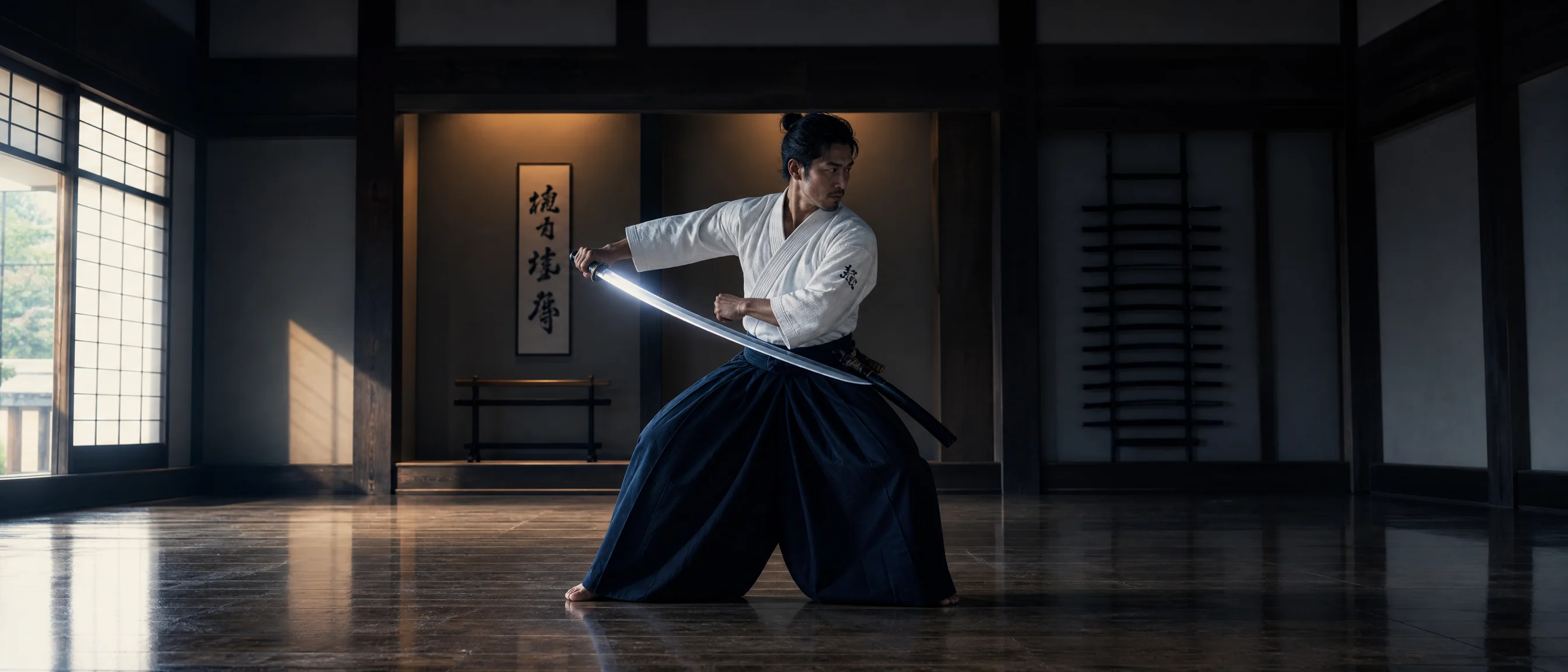 居合道‌拔刀瞬间定格画面